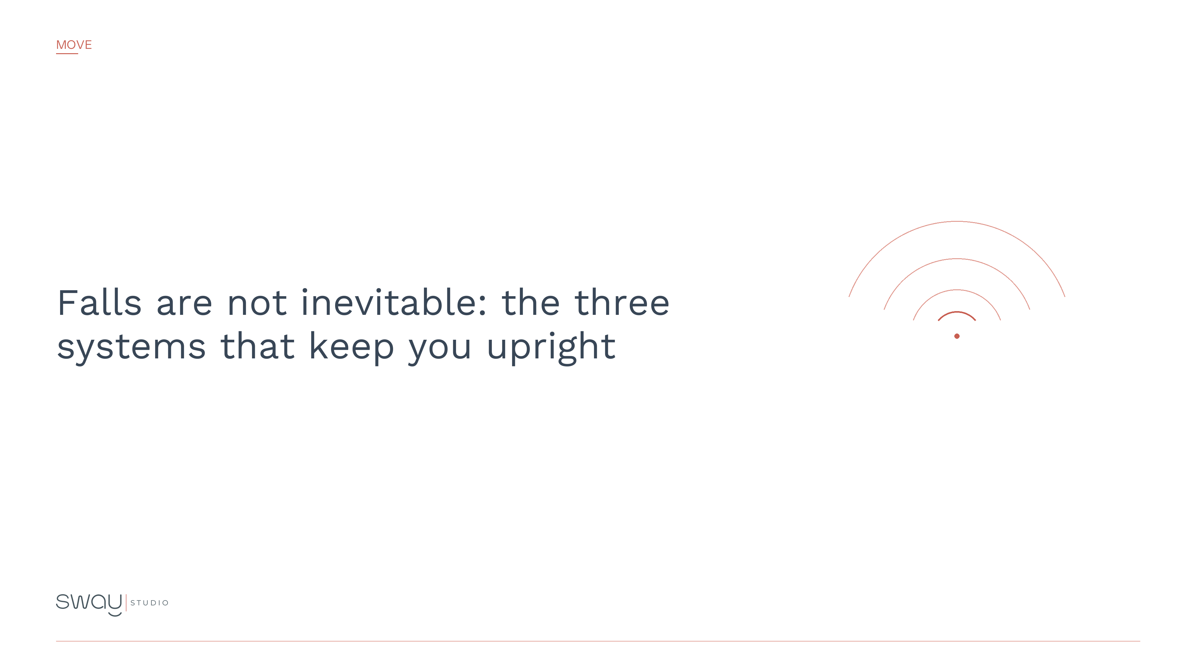 Falls are not inevitable: the three systems that keep you upright