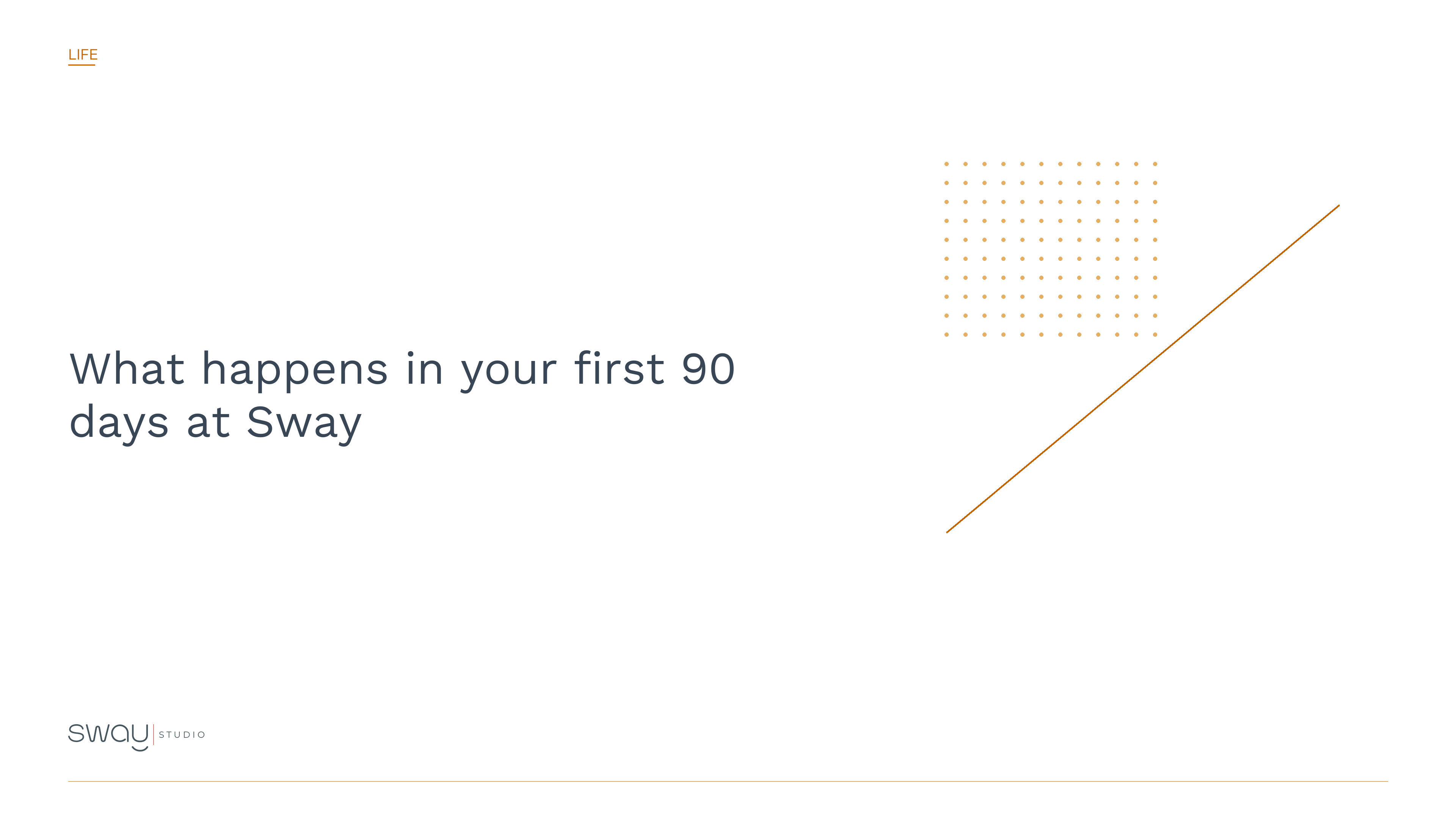 What happens in your first 90 days at Sway